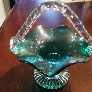 Glass candle holder